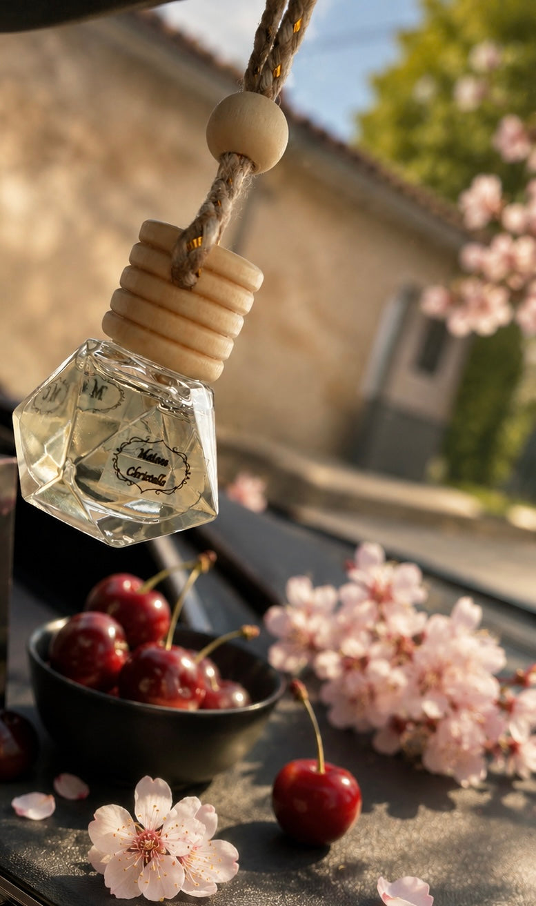 Suspension voiture parfum cerise noire explosive