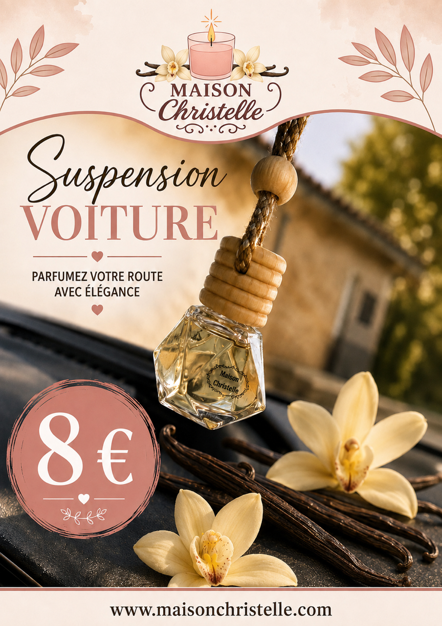Suspension voiture parfum Vanille