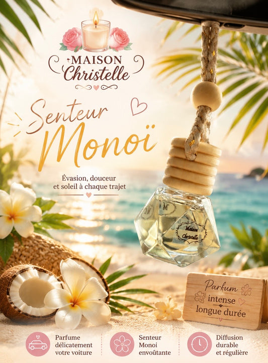 Suspension voiture parfum Monoi