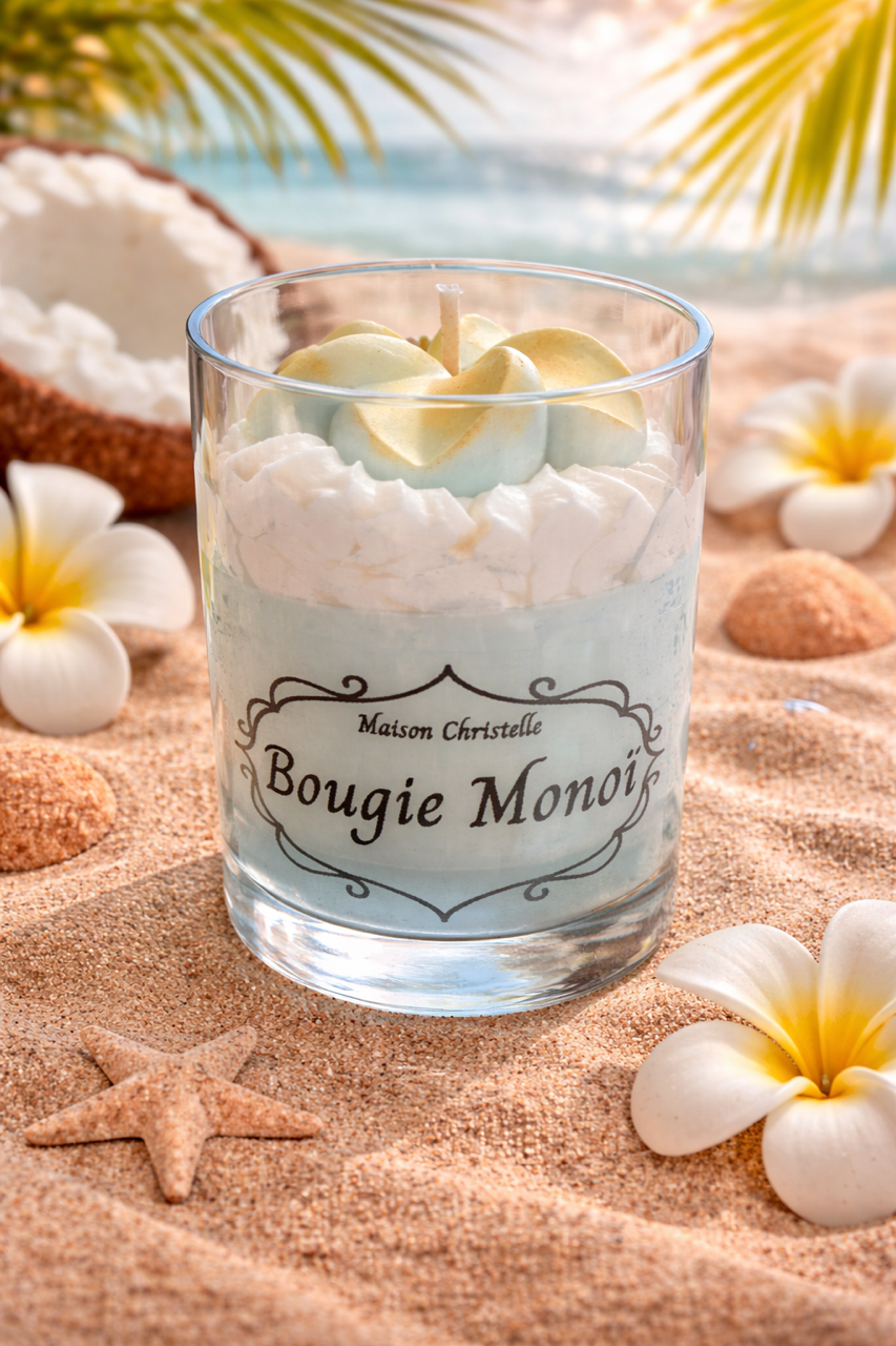 Bougie parfumée senteur Monoi