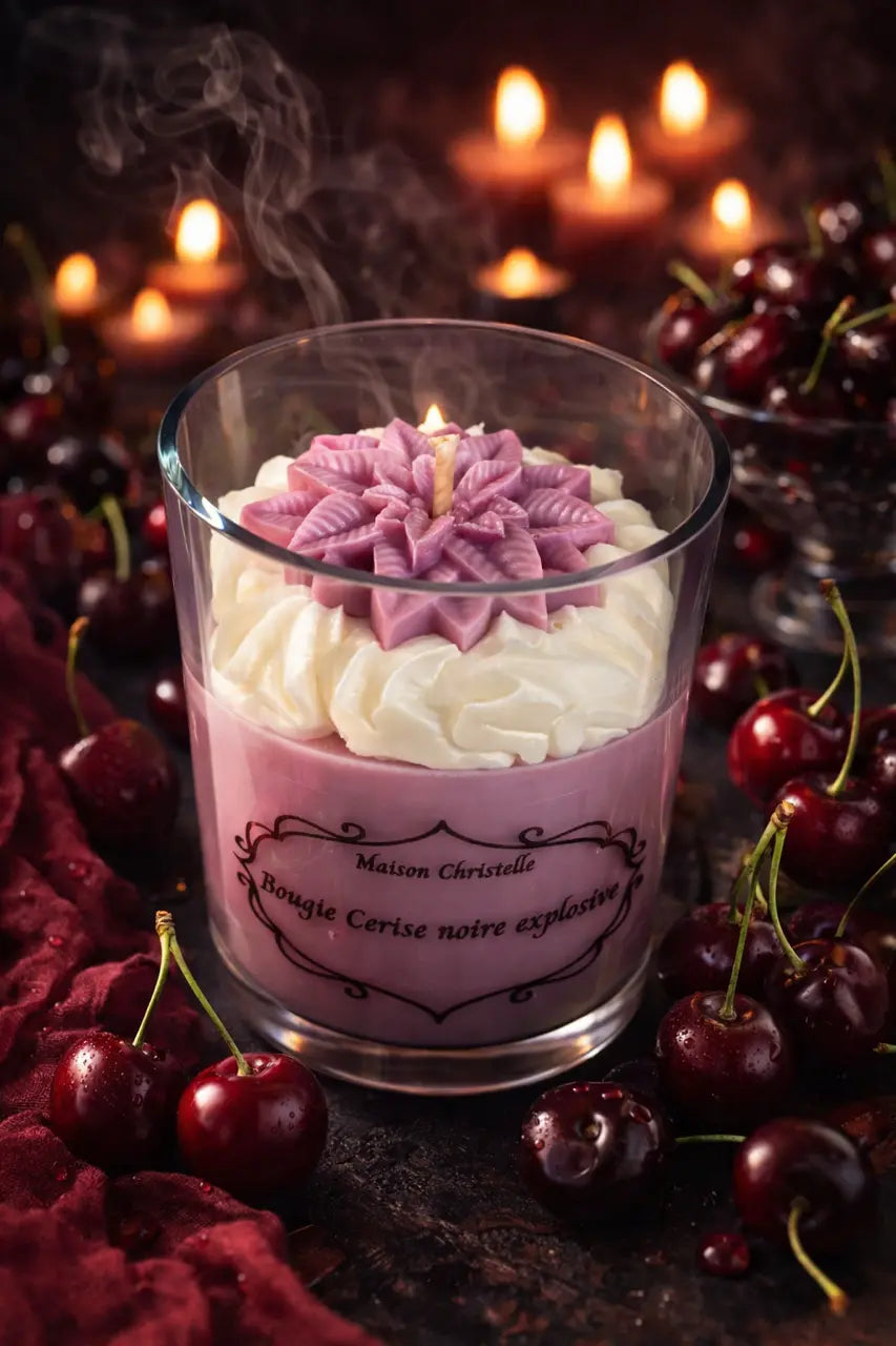 Bougie parfumée senteur Cerise noire explosive Maison Christelle