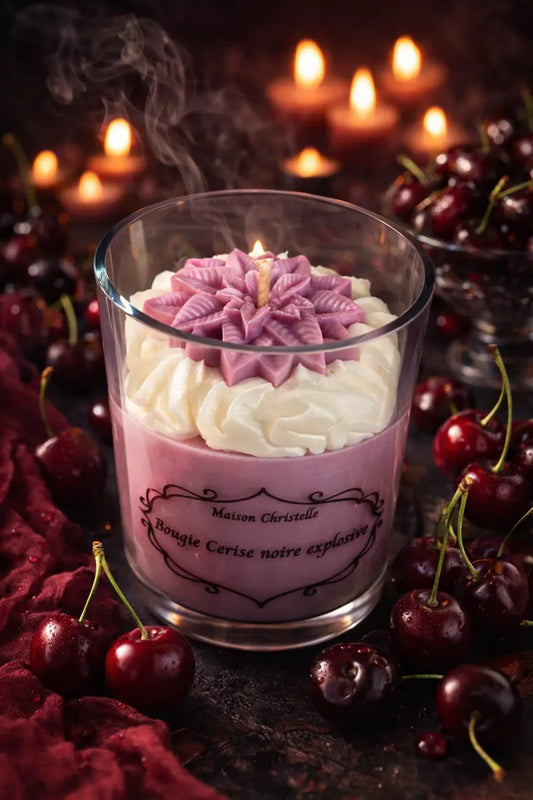 Bougie parfumée senteur Cerise noire explosive Maison Christelle