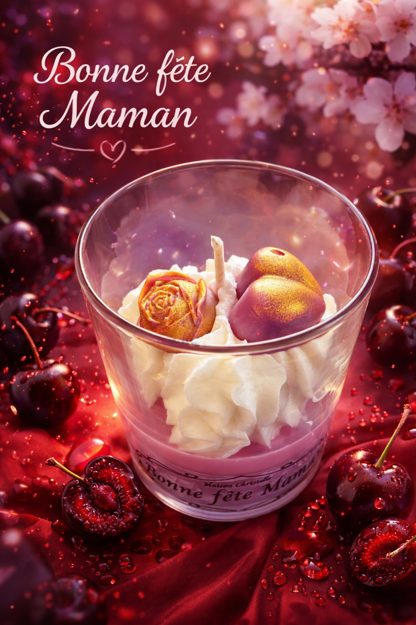 Bougie "Bonne fête maman"