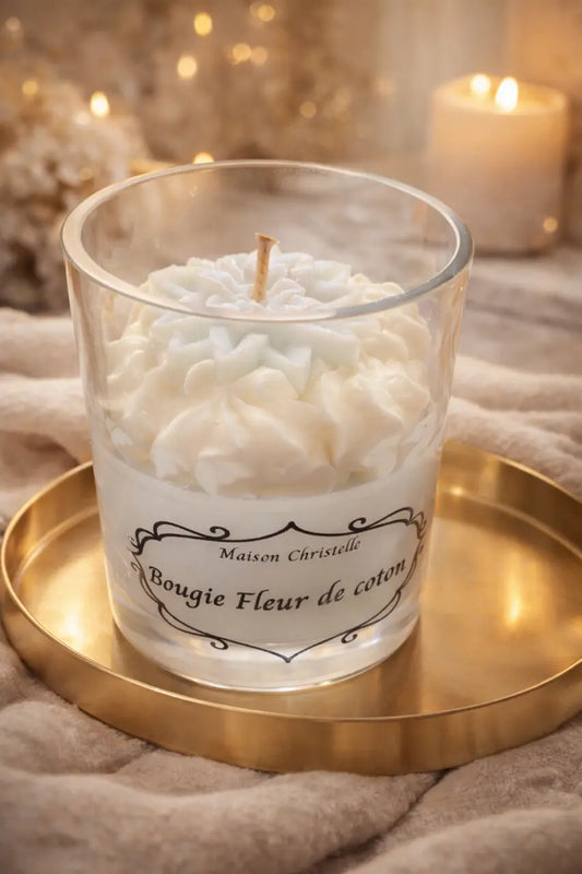 Bougie parfumée senteur Fleur de coton Maison Christelle