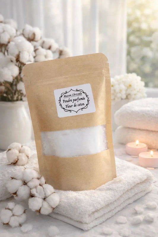 Poudre parfumée senteur Fleur de coton Maison Christelle