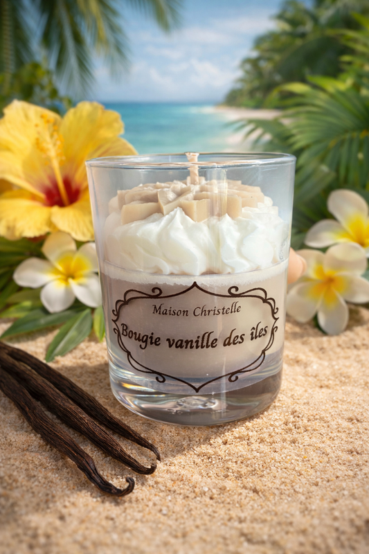 Bougie parfumée senteur Vanille des iles format petit